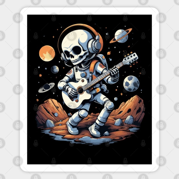 Skeleton Rock in space Magnet by Urbanprint
